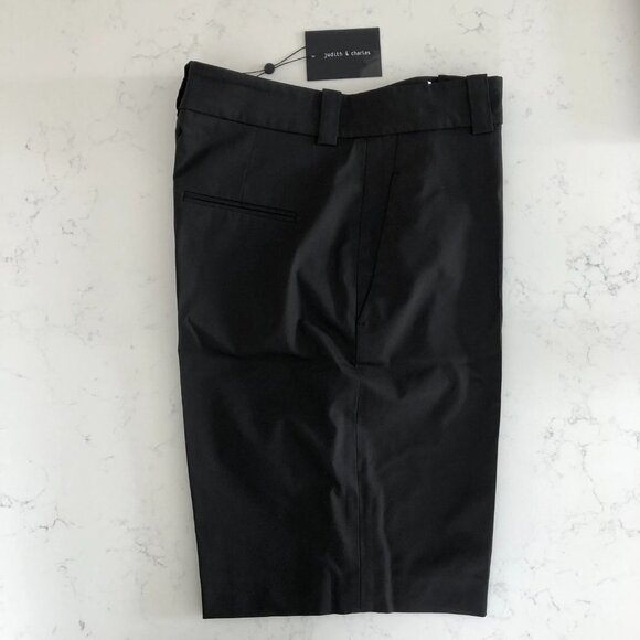 Judith & Charles Basil Bermuda Pant Shorts in Cotton + Viscose Black Sz 10 NWT - Picture 5 of 12
